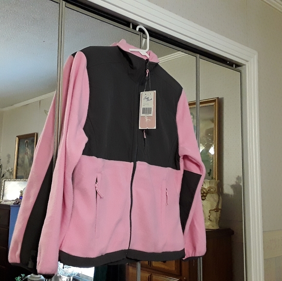 TRUE ROCK Jackets & Blazers - NEW WTAGS TRUE ROCK PINK/GRAY FLEECE JACKET SIZE S